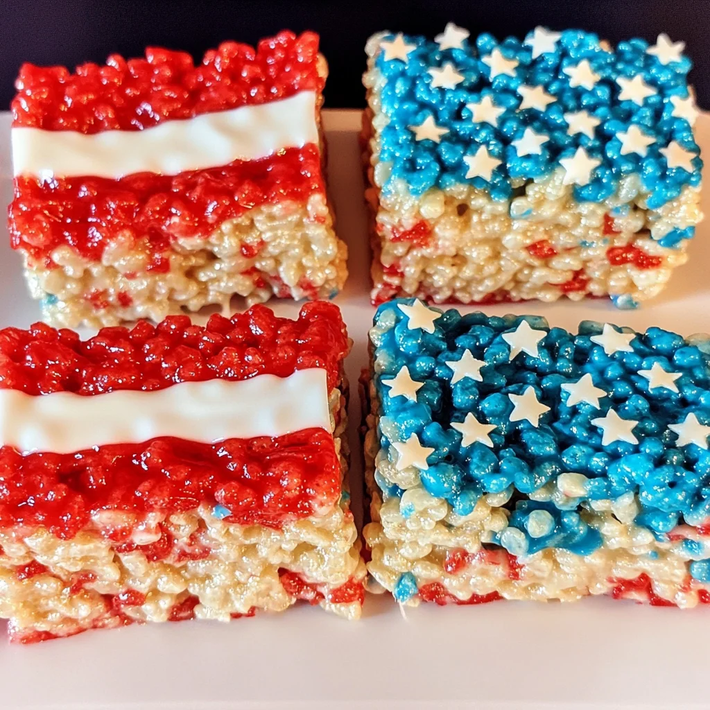 American Flag Rice Krispie Treats