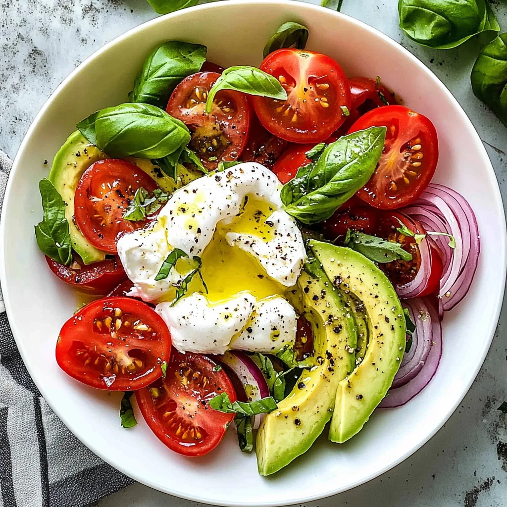 Burrata and Tomato Salad with Avocado