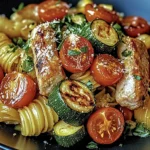Chicken Sausages with Zucchini, Tomatoes, and Pasta Recipe