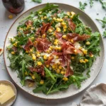 Crispy Prosciutto and Charred Corn Arugula Salad