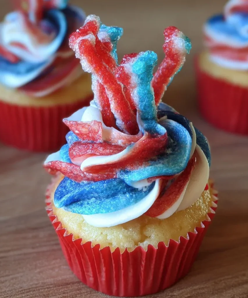 Fourth of July Firecracker Cupcakes