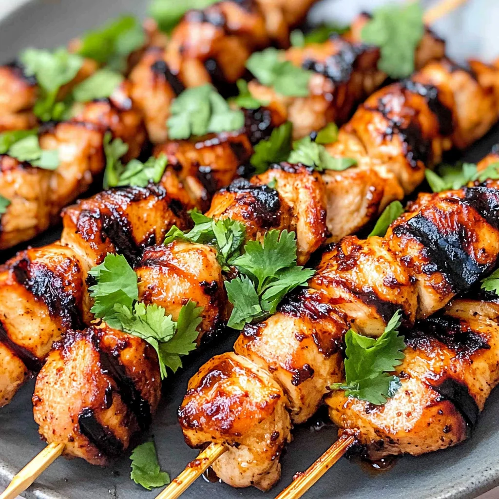 Honey Beer BBQ Chicken Skewers