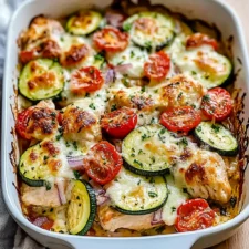Mediterranean Chicken Zucchini Bake