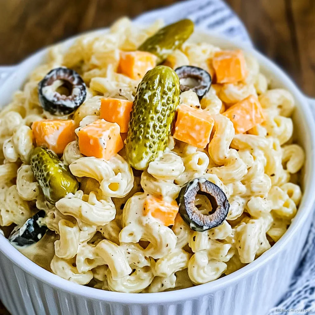 Pasta Salad with Dill Pickles