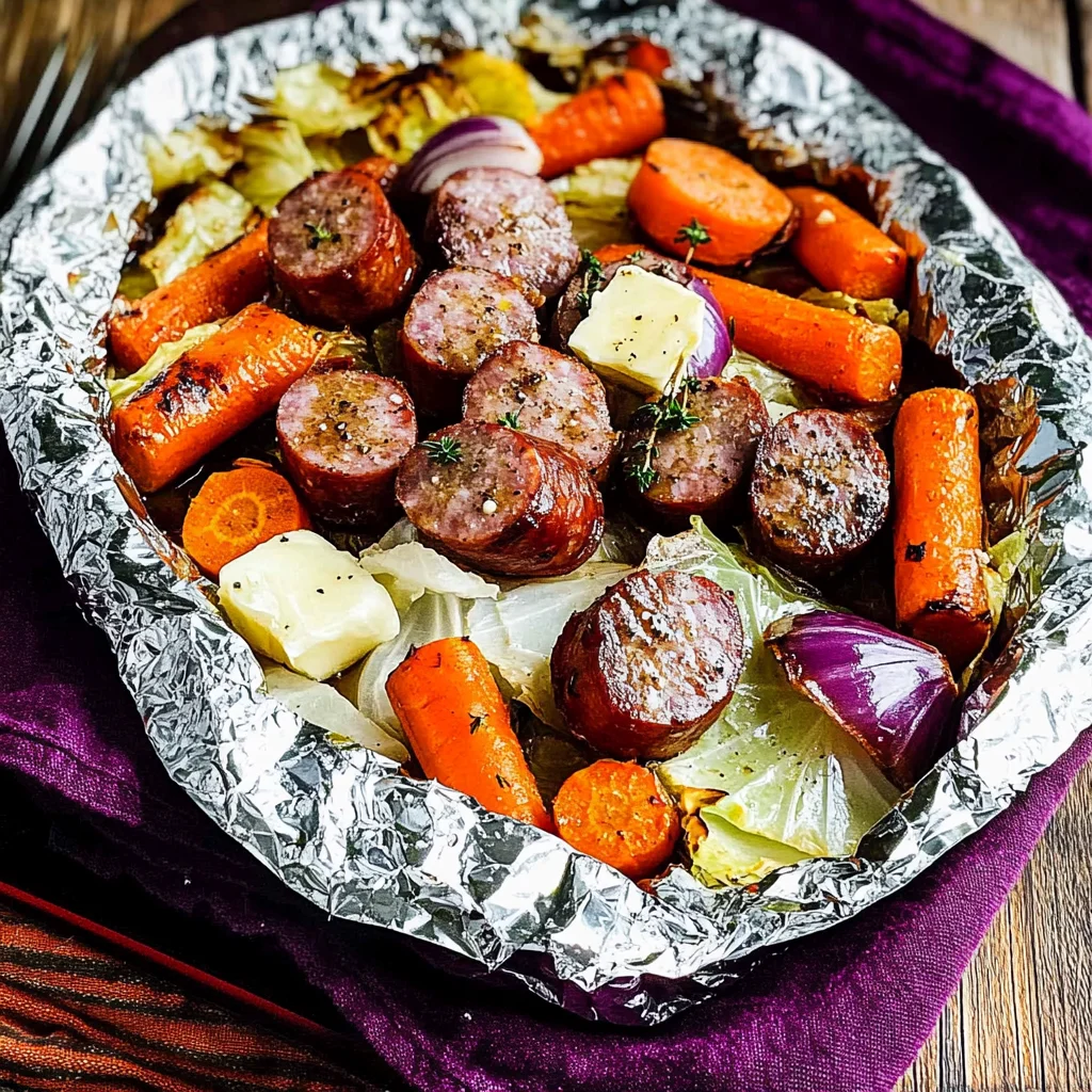 Sausage Foil Packets with Vegetables