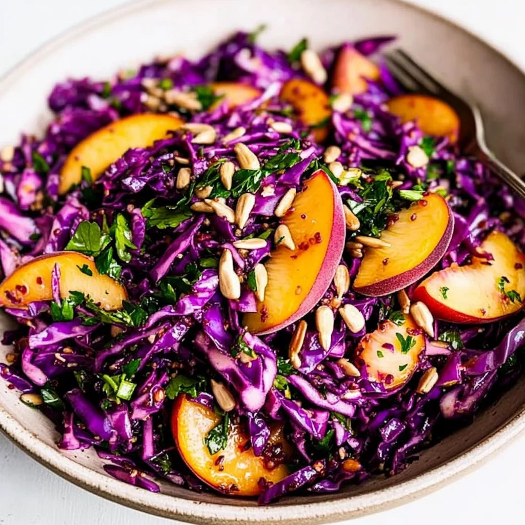 Summer Slaw with Peaches and Parsley