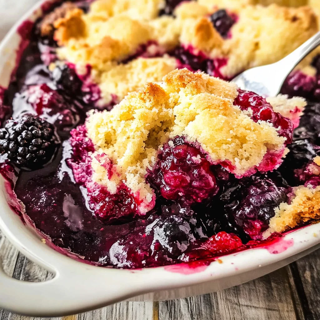 Triple Berry Cobbler with Cake Mix