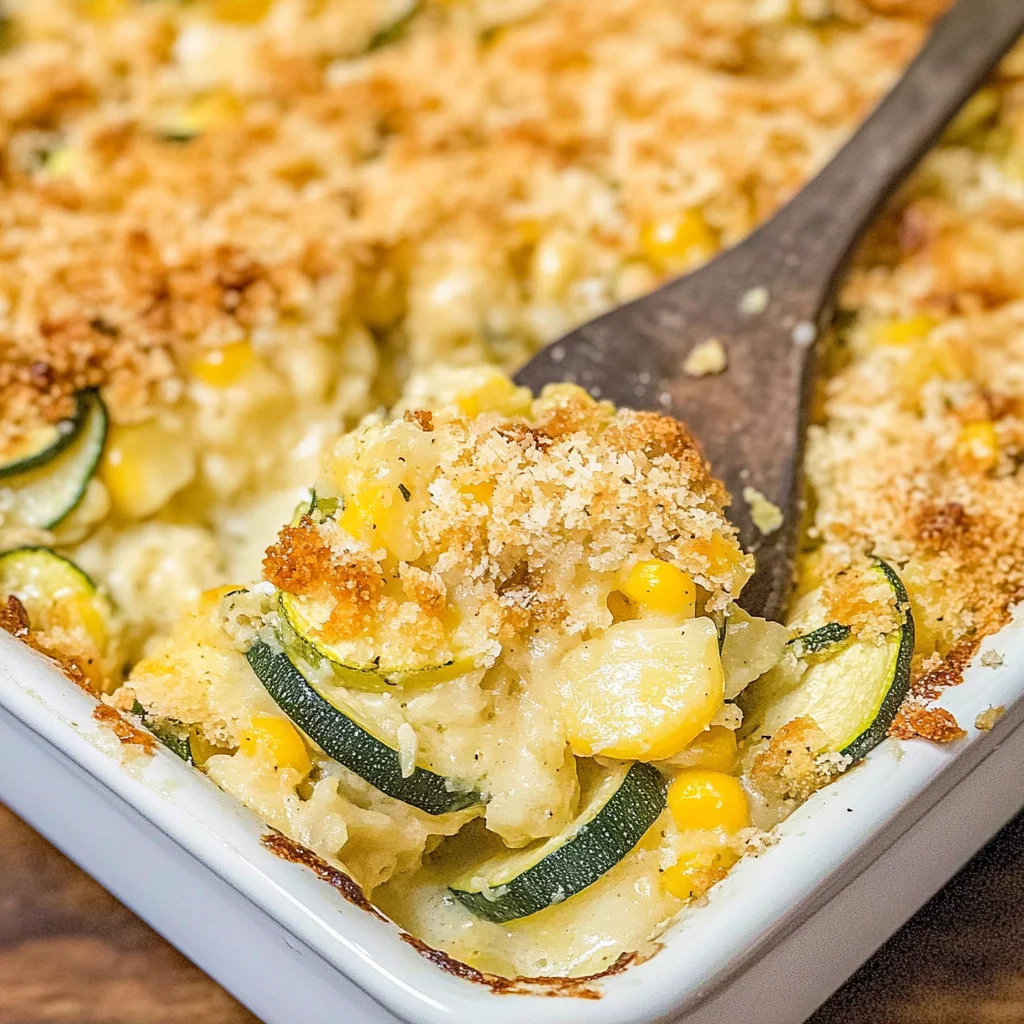 Zucchini Squash & Corn Casserole