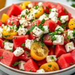 5-Minute Watermelon Feta Salad : Light & Refreshing
