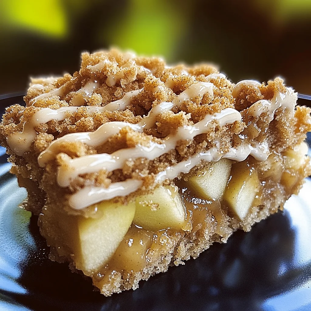 Apple Crumb Cake with Cinnamon Apple Drizzle