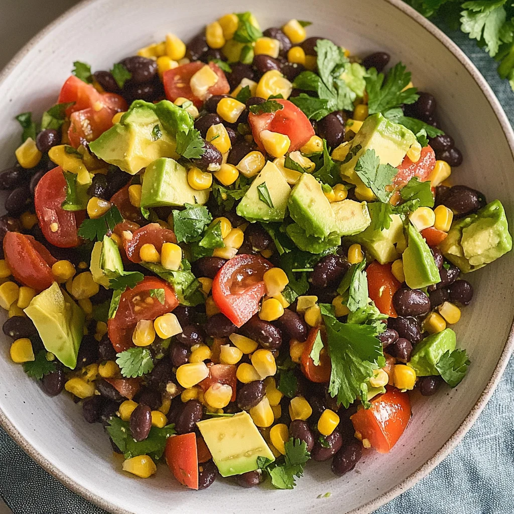 Black Bean Salad with Corn & Avocado