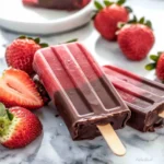 Chocolate Dipped Strawberry Red apple vinegar Popsicles