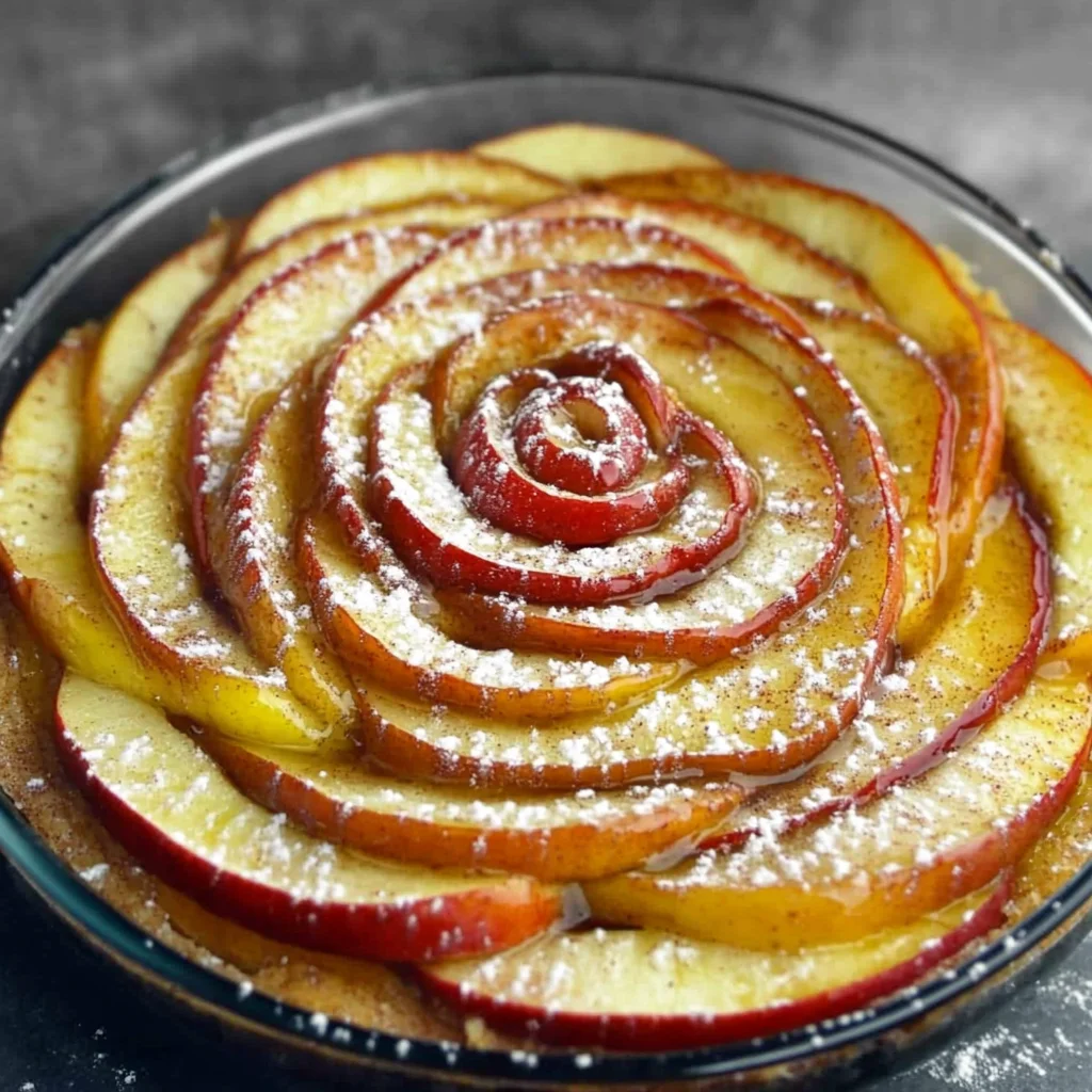Cinnamon Roll Apple Rose Tart