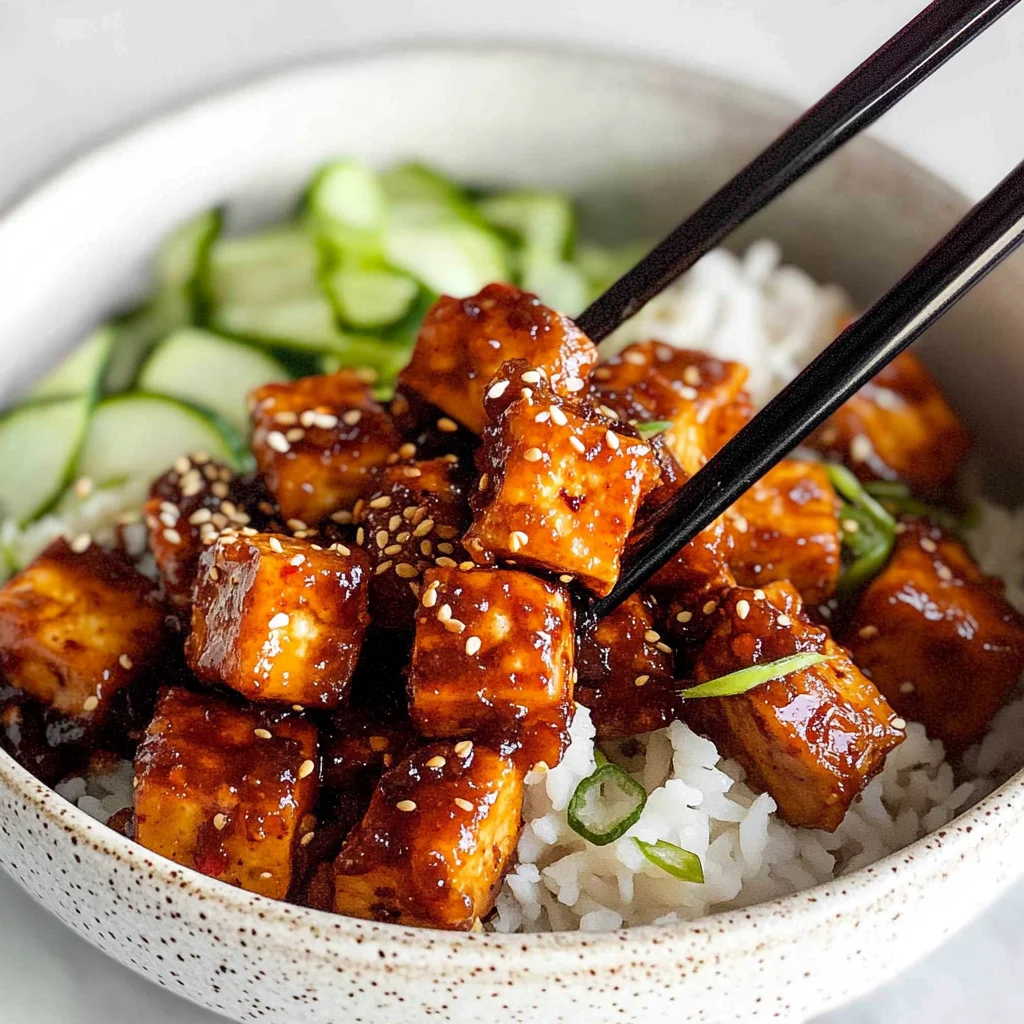 Crispy Gochujang Korean Tofu
