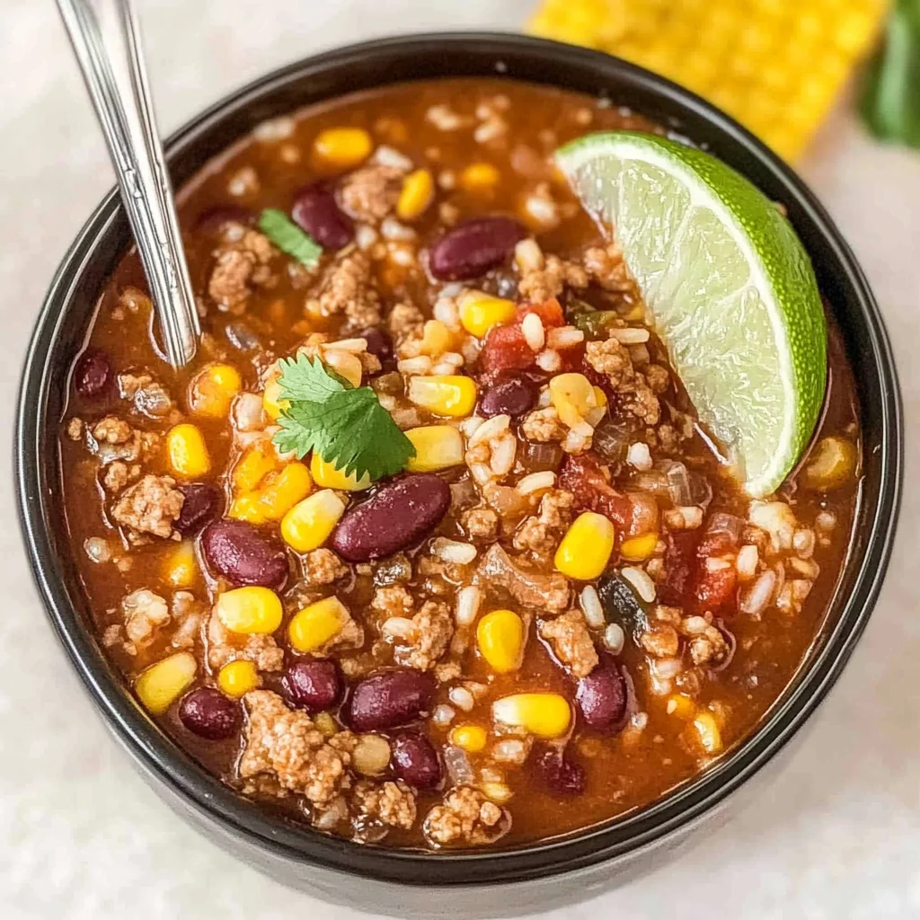 Crock Pot Taco Rice Soup Recipe