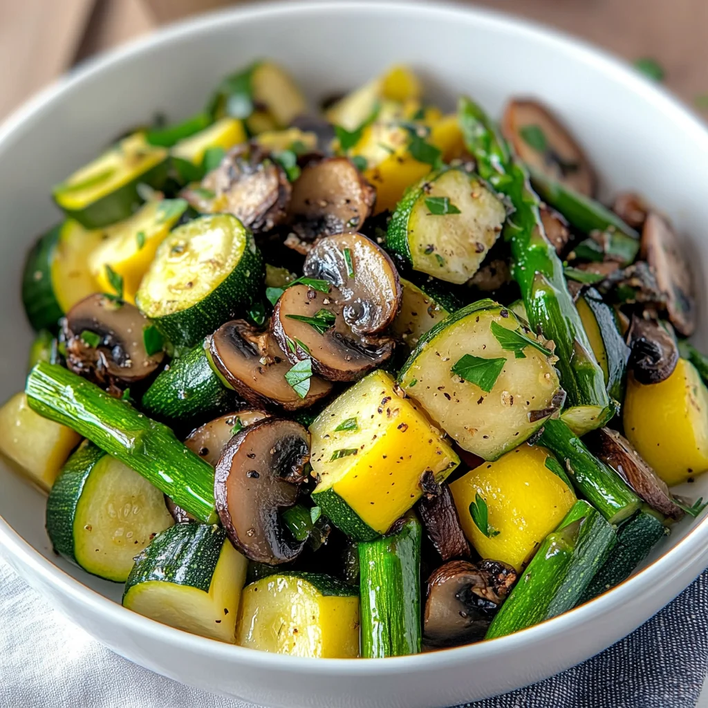Flavorful Asparagus with Zucchini and Squash