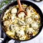 French Onion Chicken Meatballs