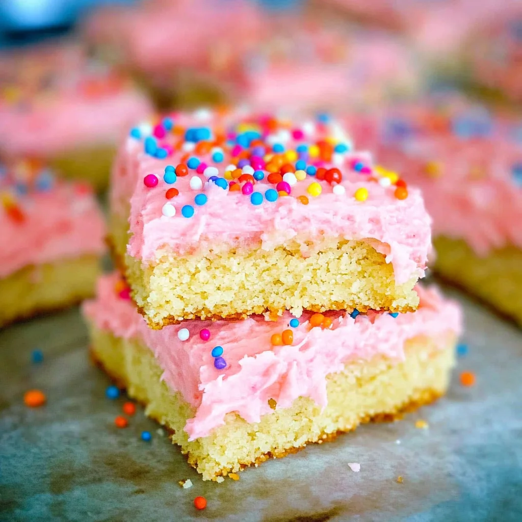 Frosted Soft Sugar Cookie Bars