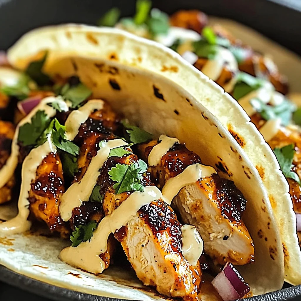 Garlic Butter Honey BBQ Chicken Tacos: Sweet, Savory & Irresistible!