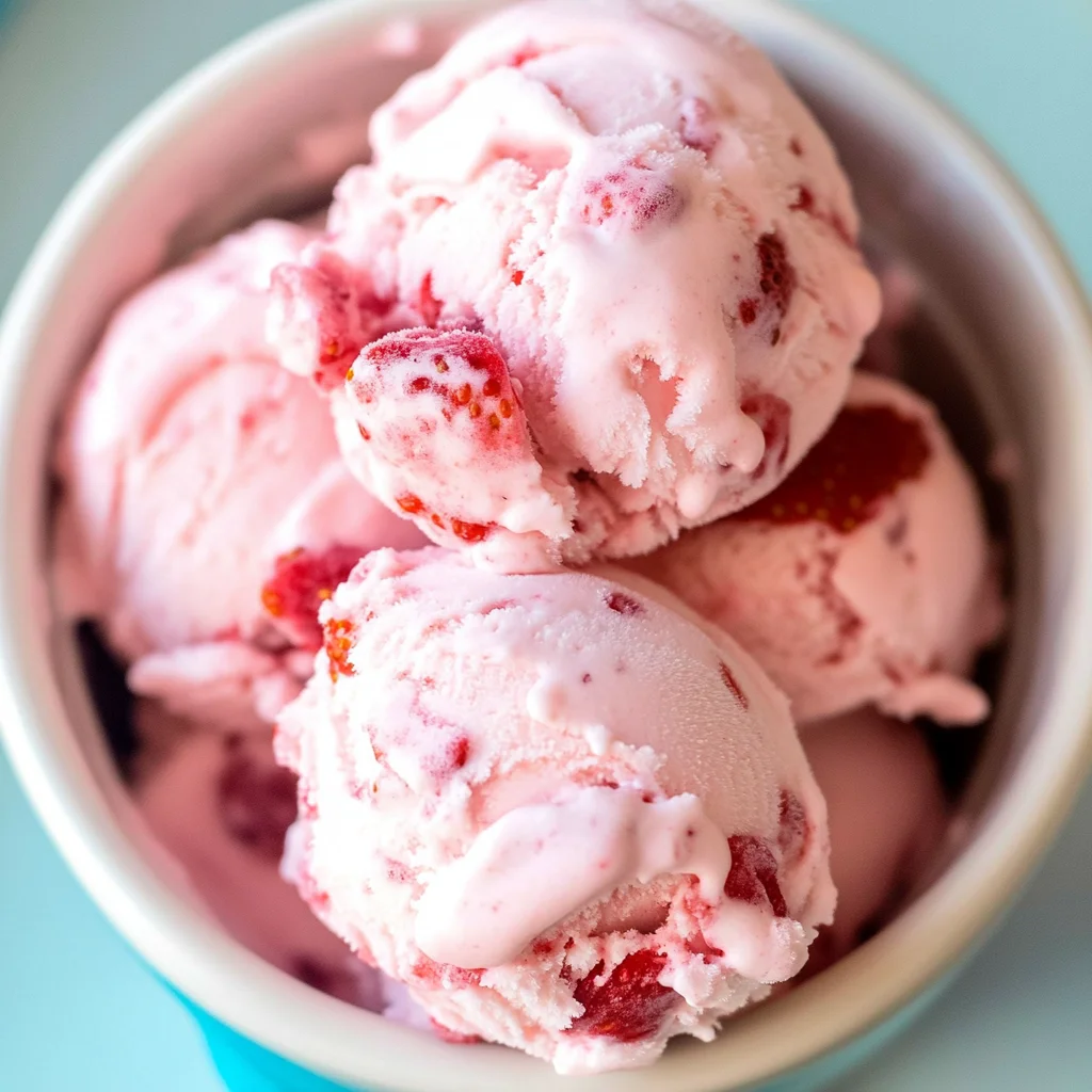 Homemade Strawberry Ice Cream