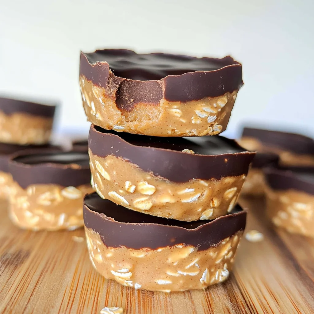 No Bake Peanut Butter Oat Cups