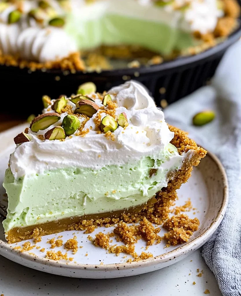 No Bake Pistachio Cream Pie