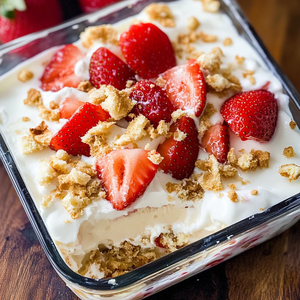 No Bake Strawberry Shortcake Dessert Recipe