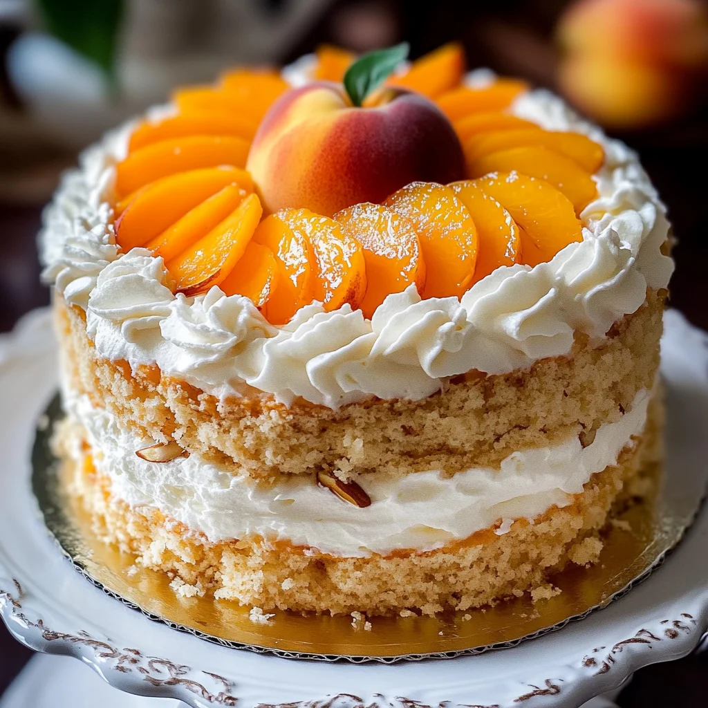 Peaches and Cream Layer Cake