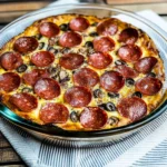 Pepperoni Pizza Keto Crustless Quiche