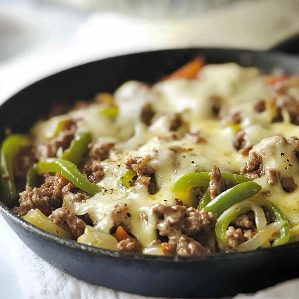 Philly Cheese Beef Skillet