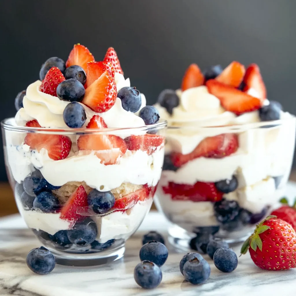 Red, White, and Blue Trifles