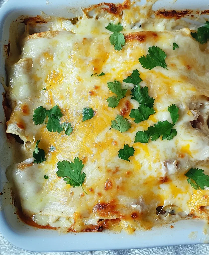Skinny White Chicken Enchiladas