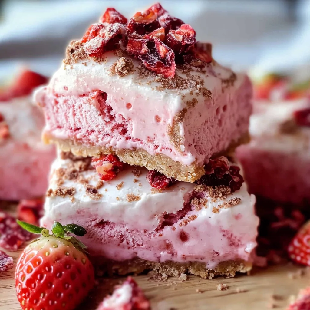 Strawberry Shortcake Ice Cream Bars