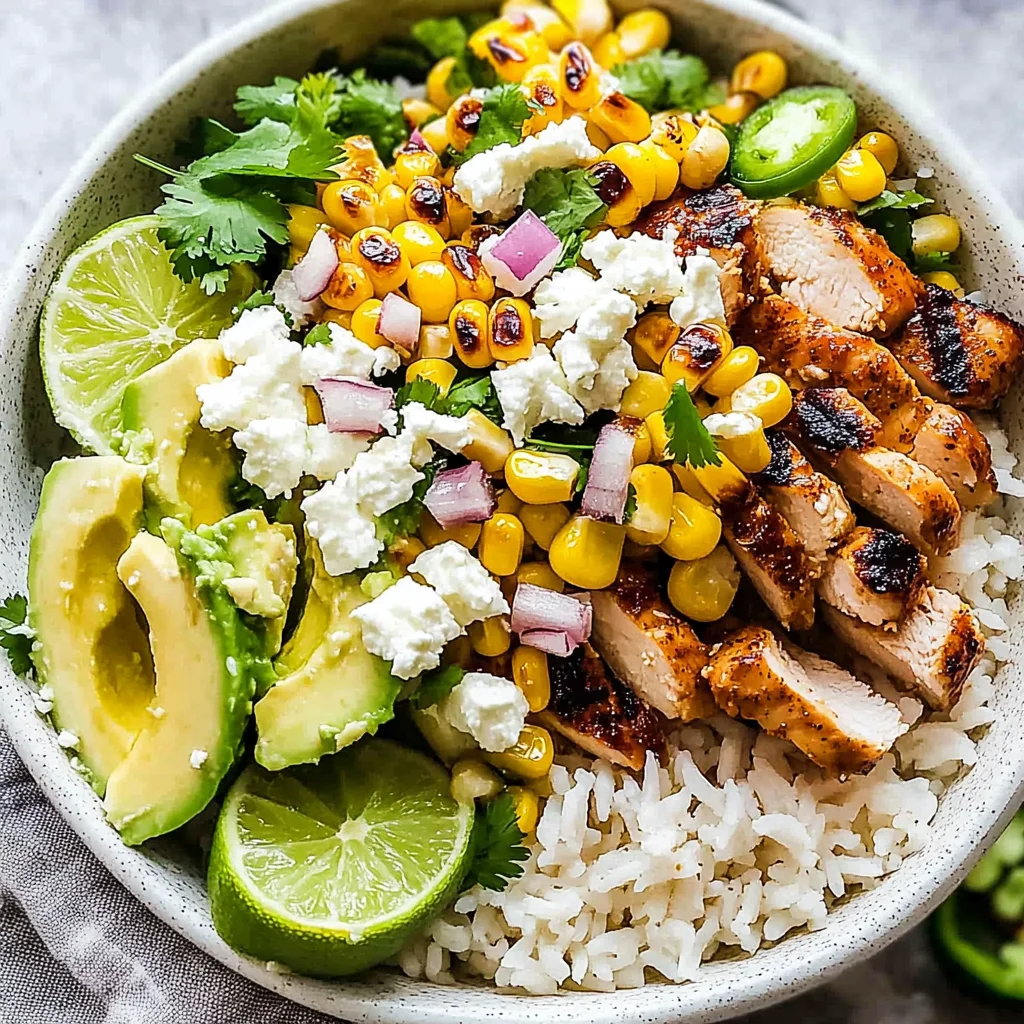 Street Corn Chicken Rice Bowl