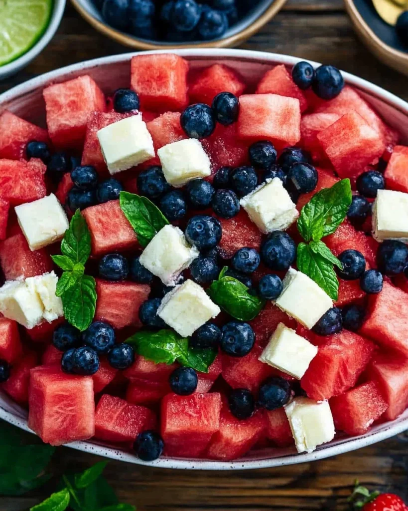 Watermelon Blueberry Salad