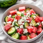 Watermelon Salad with Cucumber and Feta
