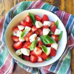 Watermelon Strawberry Caprese Salad