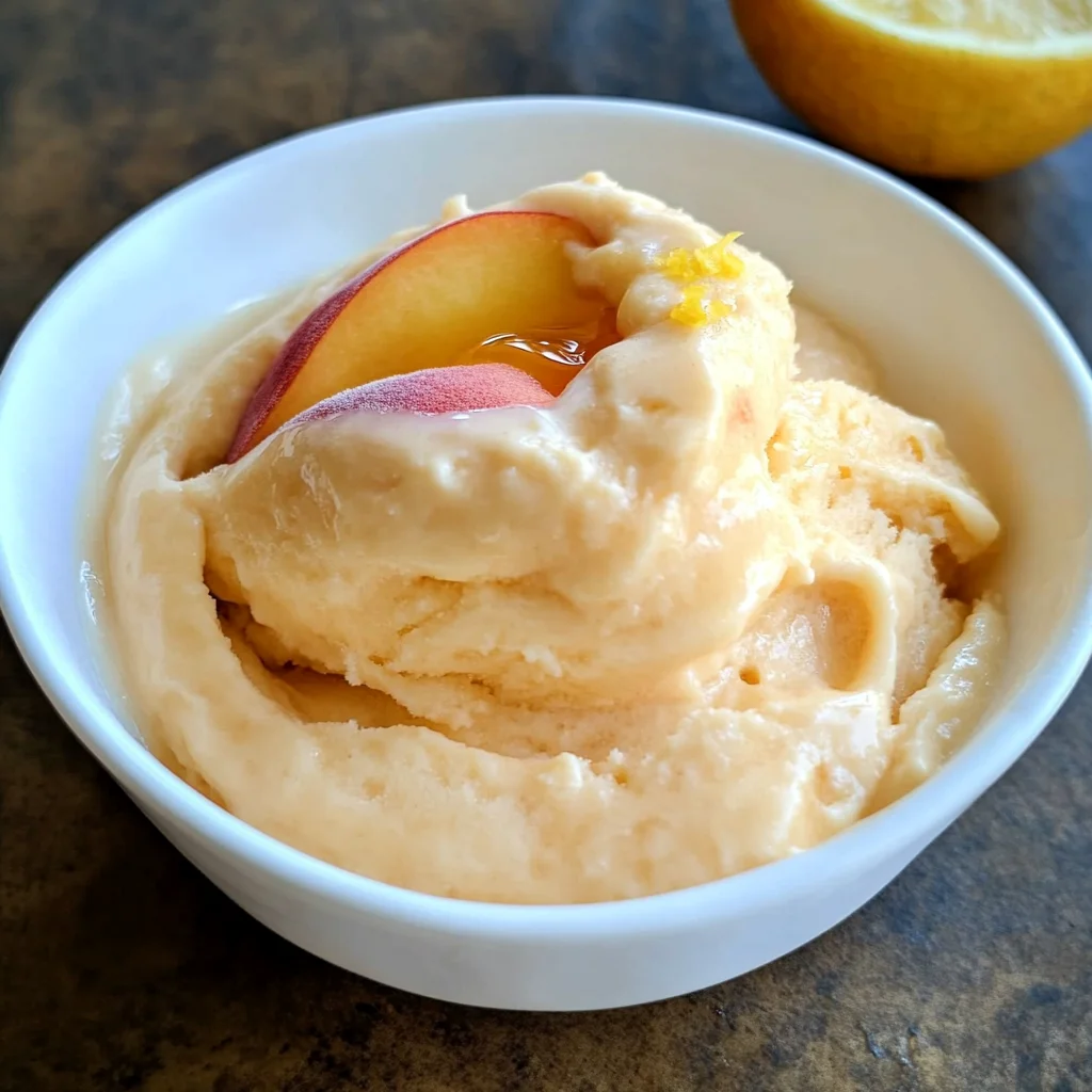 5-Minute Healthy Peach Frozen Yogurt