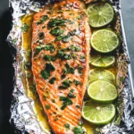 Baked Honey Cilantro Lime Salmon in Foil