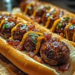 Bourbon BBQ Turkey Bacon Cheeseburger Meatball Subs Ready in 30 Minutes