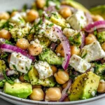 Chickpea Feta Avocado Salad