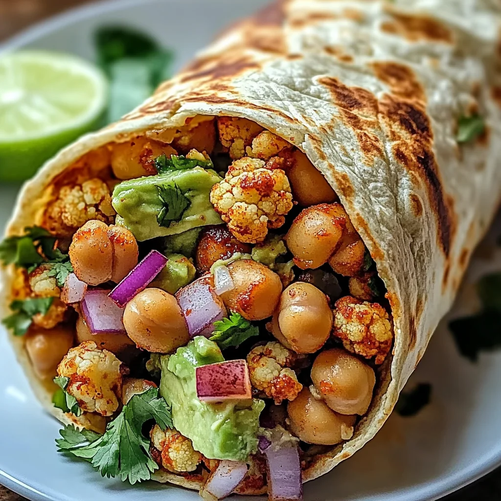 Chili Lime Chickpea Cauliflower Wrap Recipe