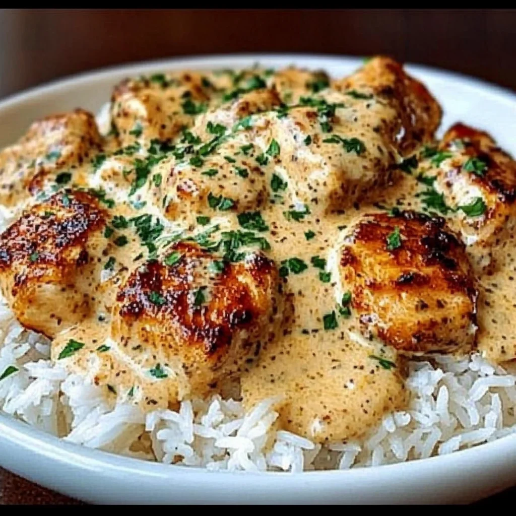 Creamy Smothered Chicken Rice