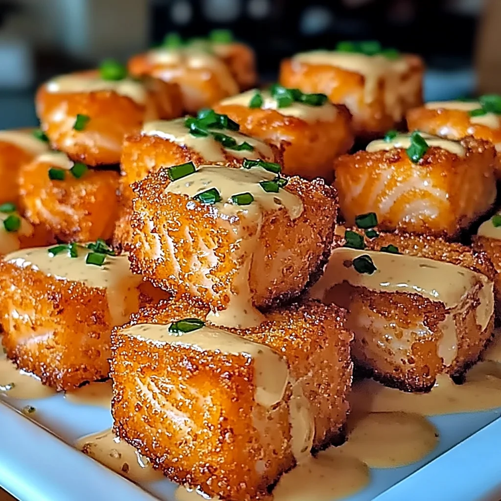 Crispy Bang Bang Salmon Bites