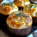 Easy Garlic Rosemary Focaccia Muffins