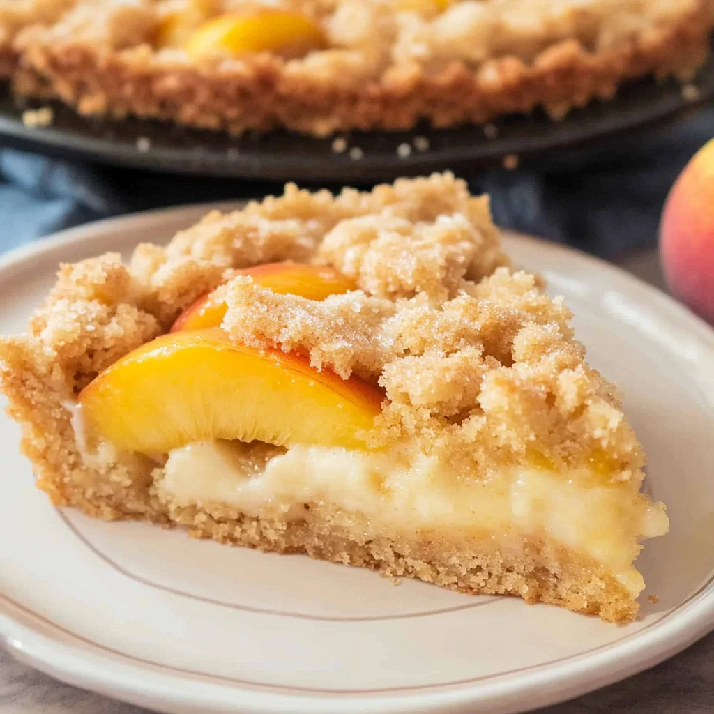 Easy Italian Peach Crumb Cake