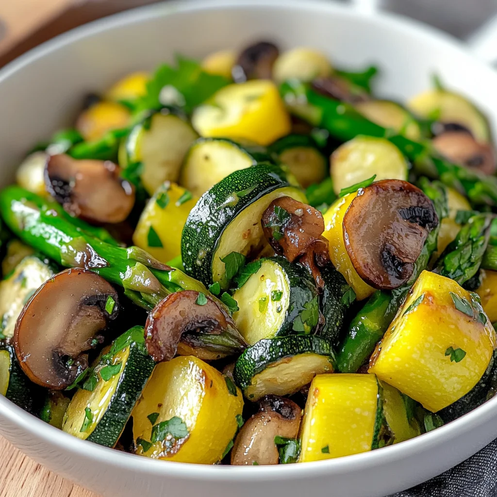 Flavorful Asparagus with Zucchini and Squash