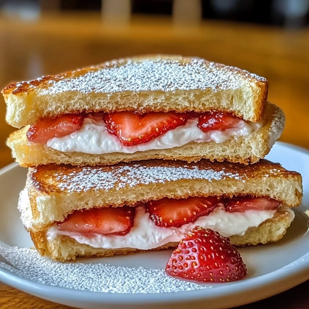 Fried Strawberry Cheesecake Sandwiches
