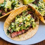 Grilled Steak Tacos with Avocado Salsa