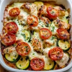 Mediterranean Chicken Zucchini Bake – Healthy, Flavorful & Easy!